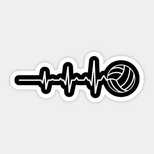 Funny Volleyball Heartbeat Love Volleyball Player Sticker